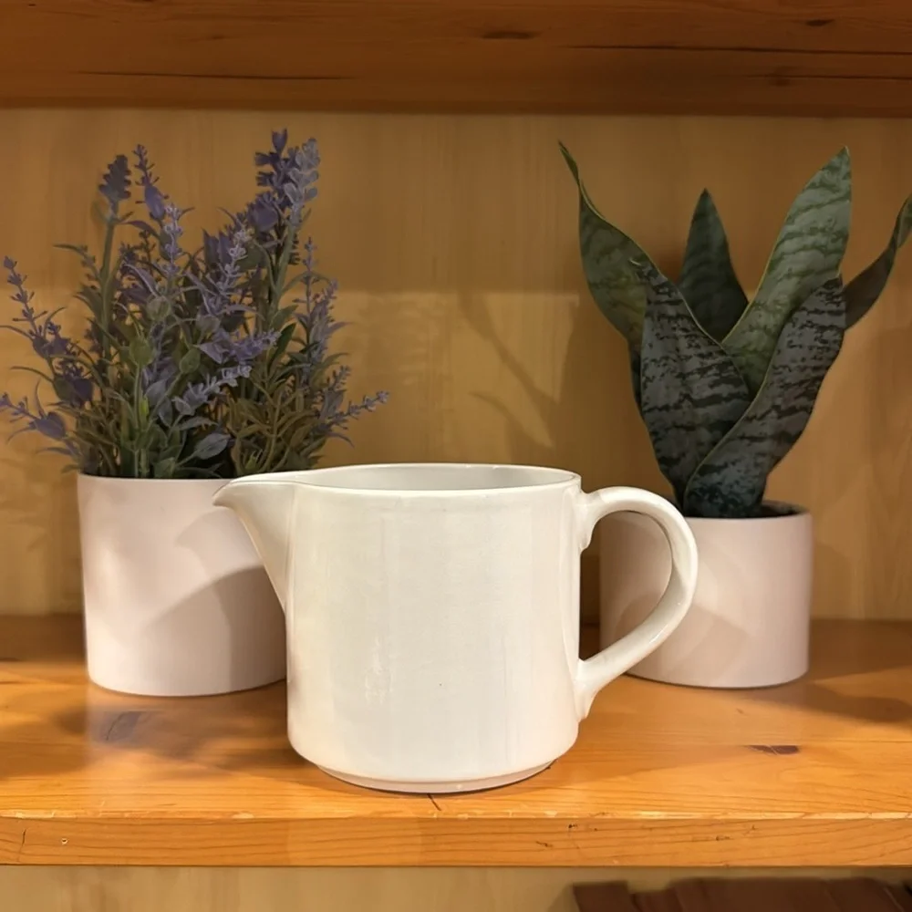 Vintage Arabia White Creamer Pitcher Gravy Boat